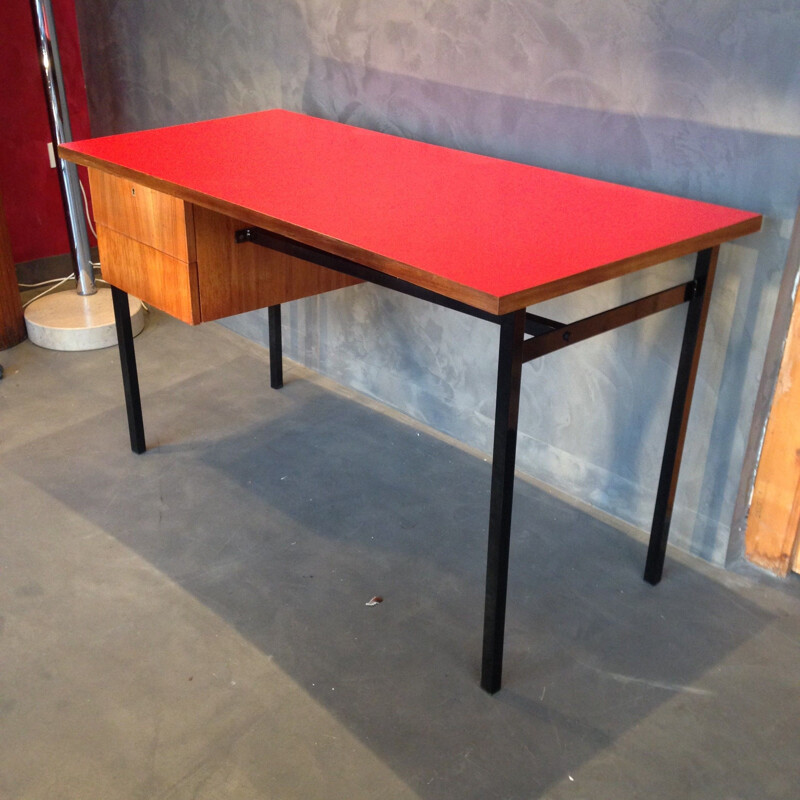 Desk with double sided box -  année 50