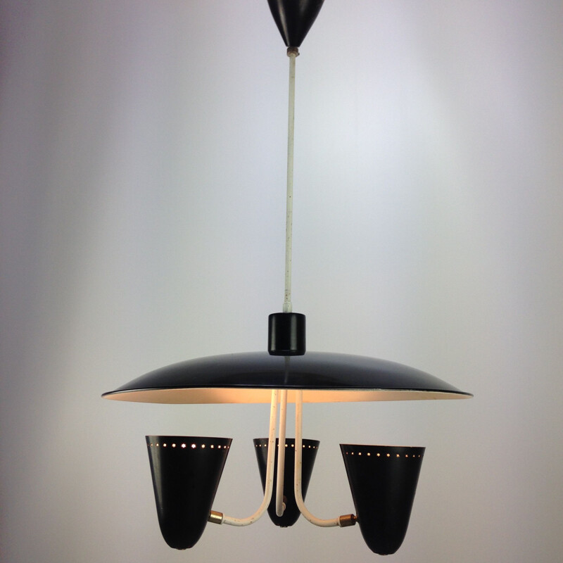 Mid century pendant lamp by H. Th. J. A. Busquet for Hala, Holland 1950s