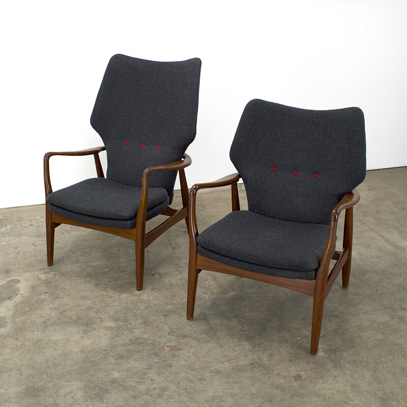 Set of 2 "He & She" Bovenkamp armchairs, Aksel BENDER MADSEN - 1960s