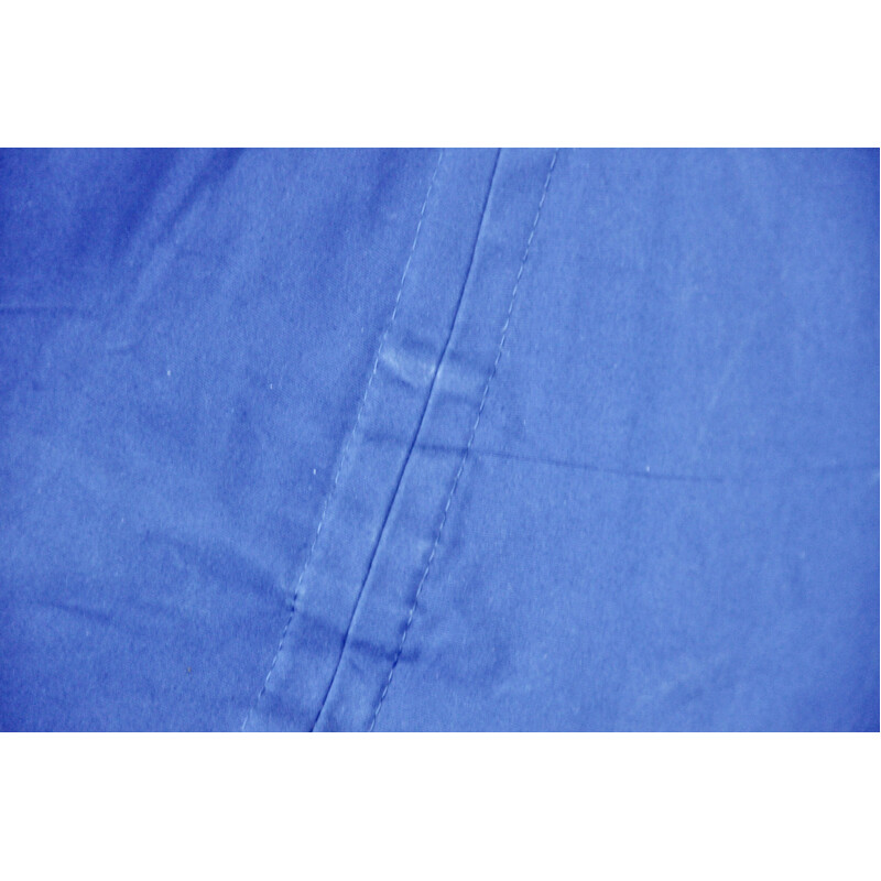 Par de poltronas de metal vintage e tecido azul de Jorge Ferrari-Hardoy para a Knoll Inc