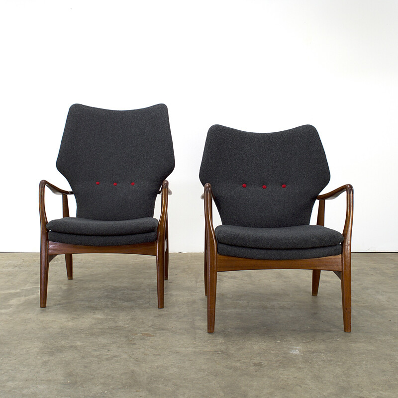 Set of 2 "He & She" Bovenkamp armchairs, Aksel BENDER MADSEN - 1960s