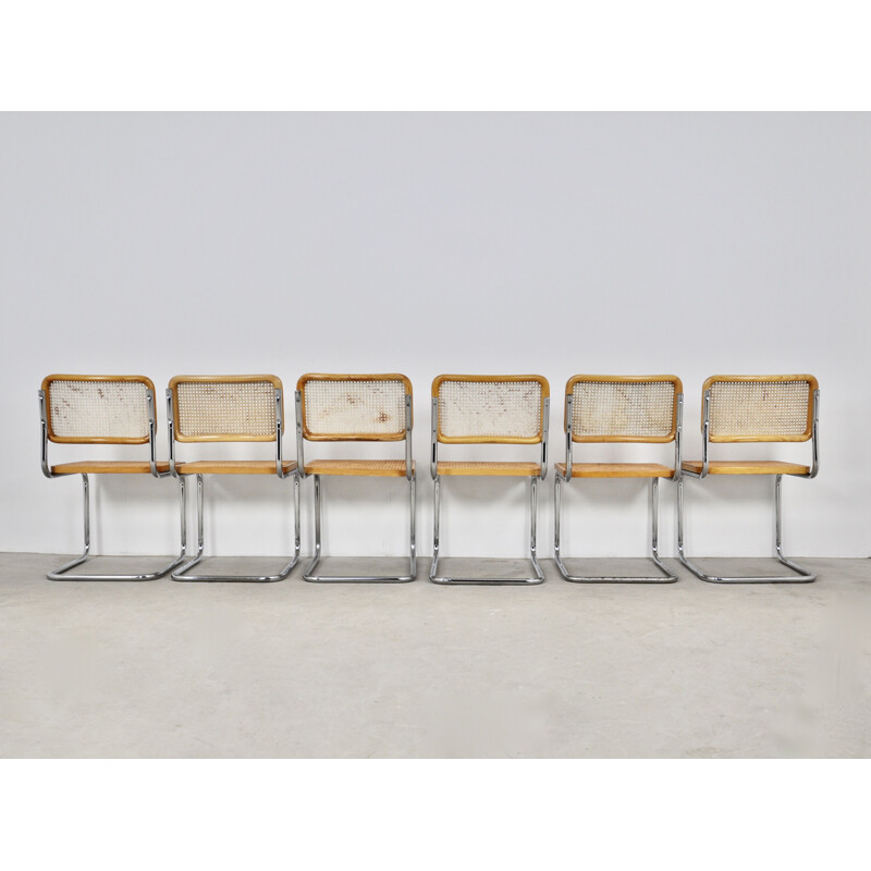 Lot de 6 chaises vintage par Marcel Breuer