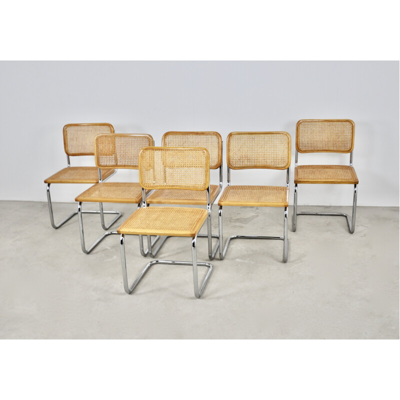 Set of 6 vintage chairs by Marcel Breuer