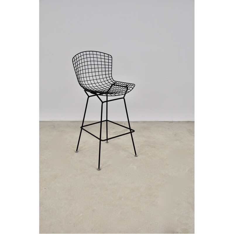 Vintage metal bar stool by Harry Bertoia for Knoll Inc, 1970