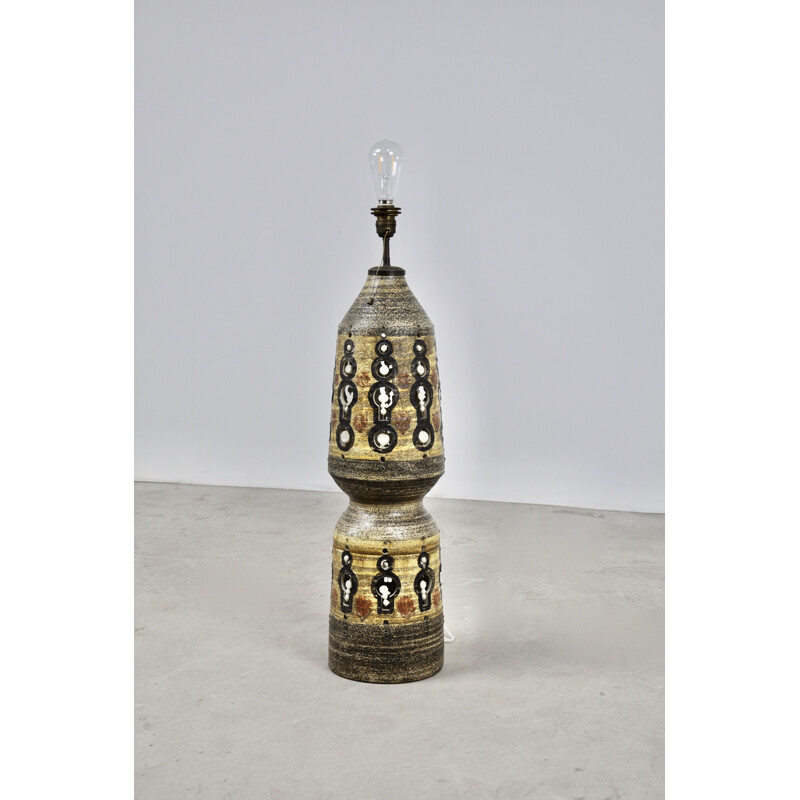 Lampe vintage en ceramique par Georges Pelletier, 1960