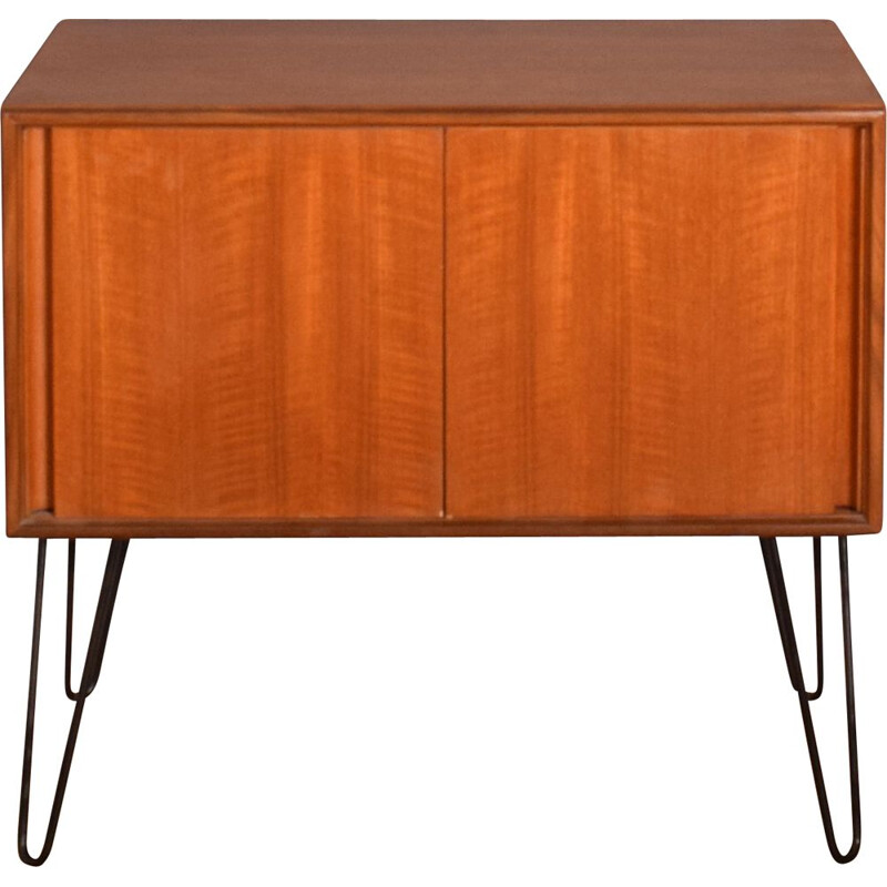 Mid-century teak sideboard or record cabinet hair pin legs for G Plan, 1960s