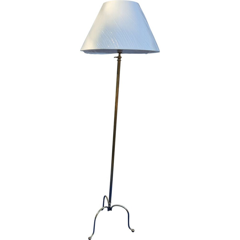 Vintage brass floor lamp with adjustable height