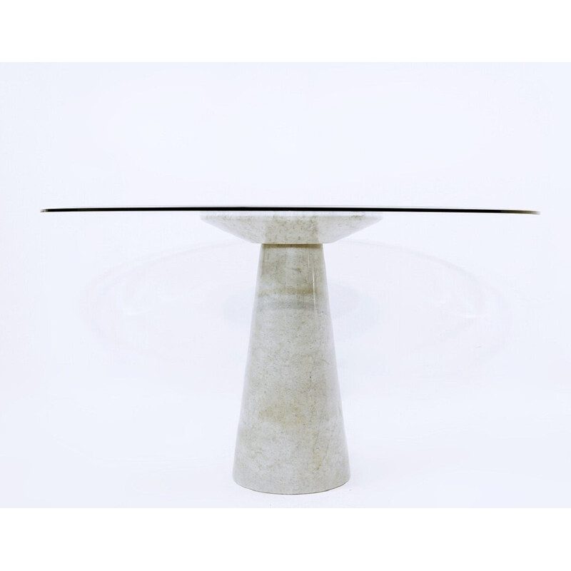 Vintage marble and glass table