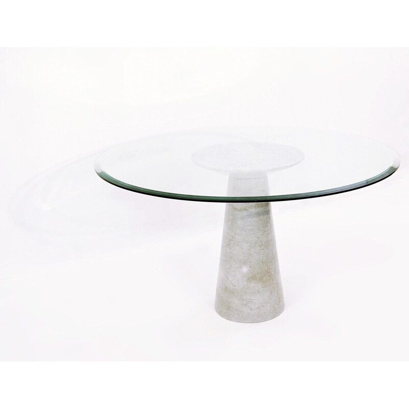 Vintage marble and glass table