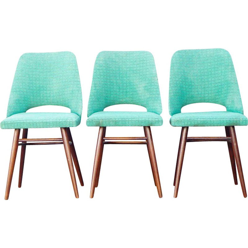 Set of 3 vintage dining chairs, CZ 1960s