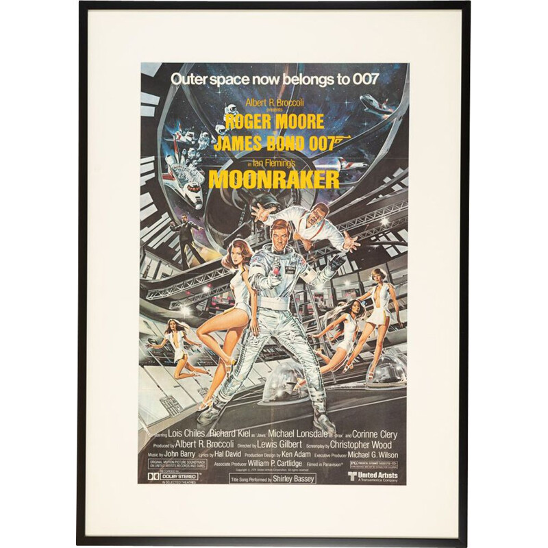 Mid century poster "Moonraker" by Daniel Goozee, 1979