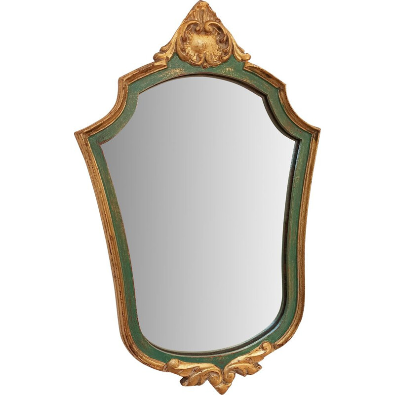 Vintage baroque wooden mirror
