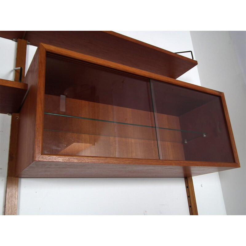 Danish "Royal" wall system in teak veneer, Poul CADOVIUS - 1960s