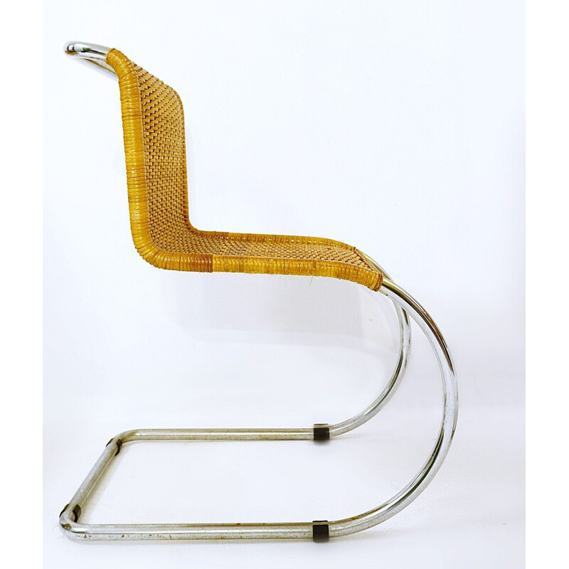 Ensemble de 4 chaises en rotin par Mies van der Rohe pour Tecta, 1960