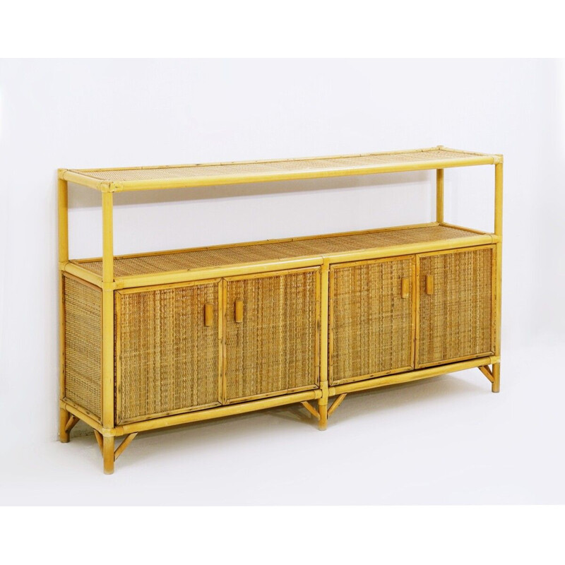 Vintage bamboo highboard