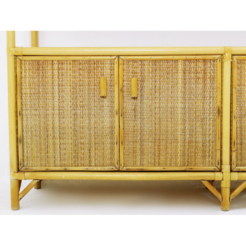 Vintage bamboo highboard