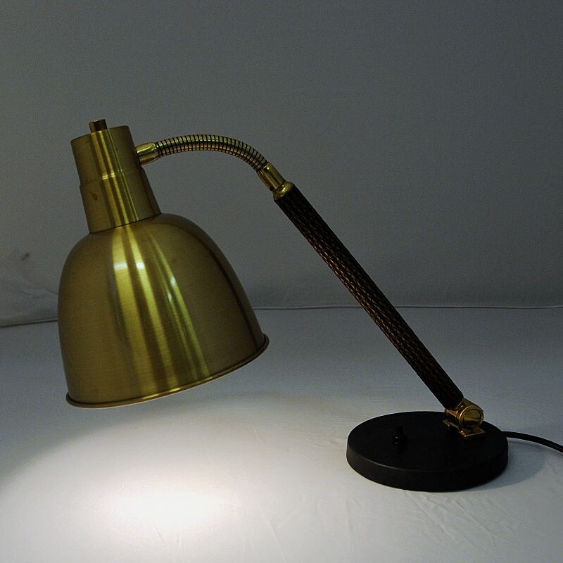 Brass vintage desk lamp by Selecto AS, Norway 1950s