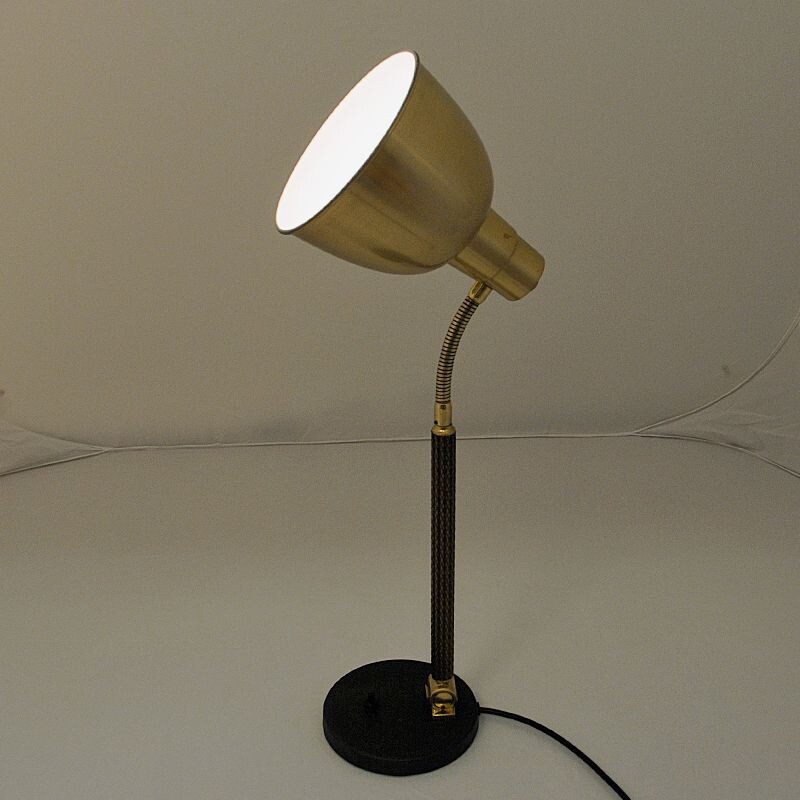 Brass vintage desk lamp by Selecto AS, Norway 1950s