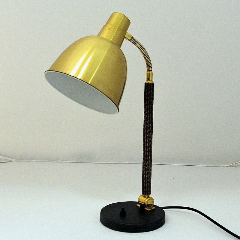 Brass vintage desk lamp by Selecto AS, Norway 1950s