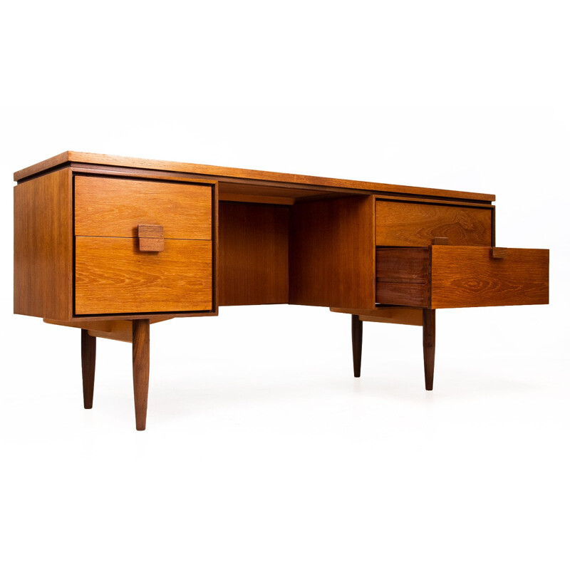 Danish vintage Range teak desk by Kofod Larsen for G Plan