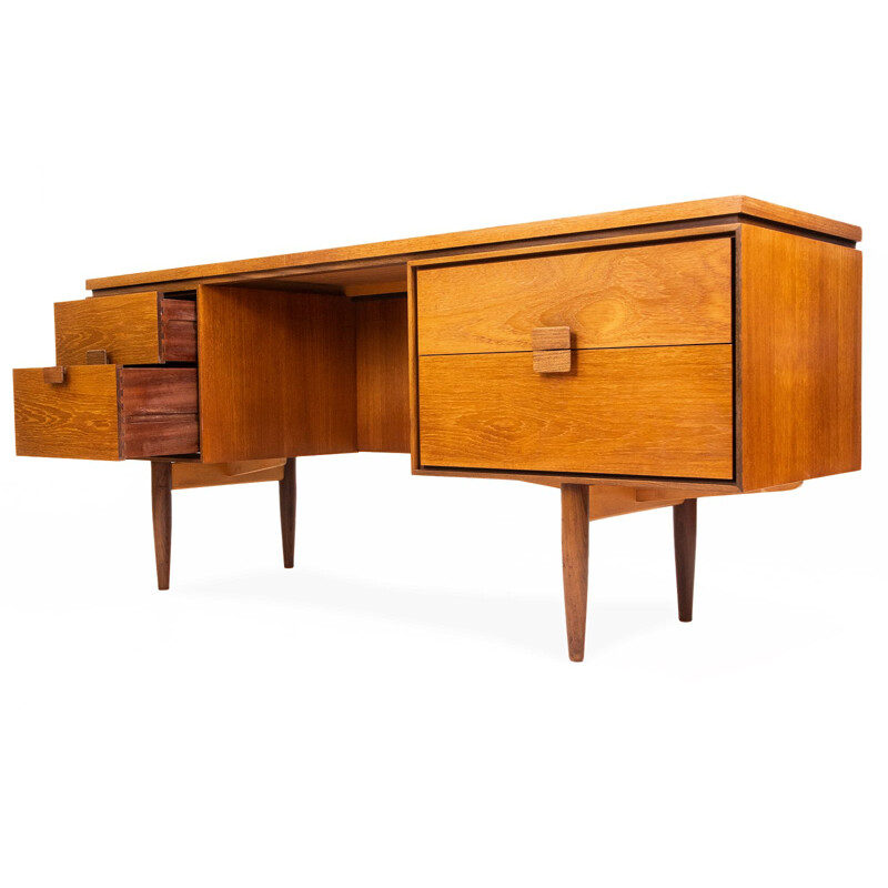 Danish vintage Range teak desk by Kofod Larsen for G Plan