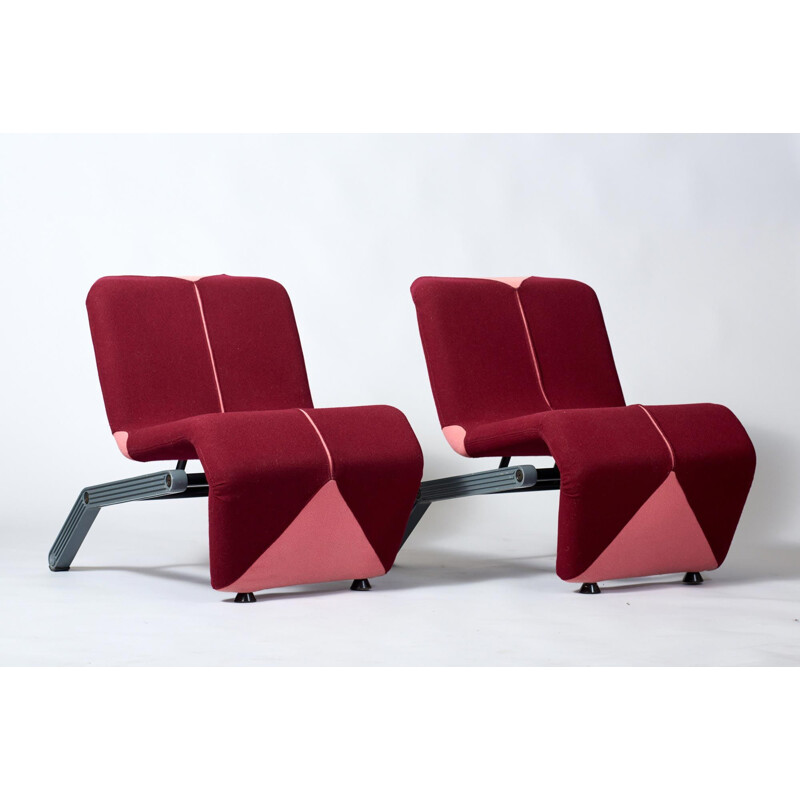 Pair of vintage lounge chairs by Thierry Blet for Artifort, 1980s