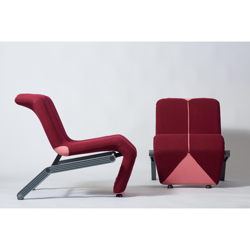 Paire de fauteuils lounge vintage de Thierry Blet pour Artifort, 1980