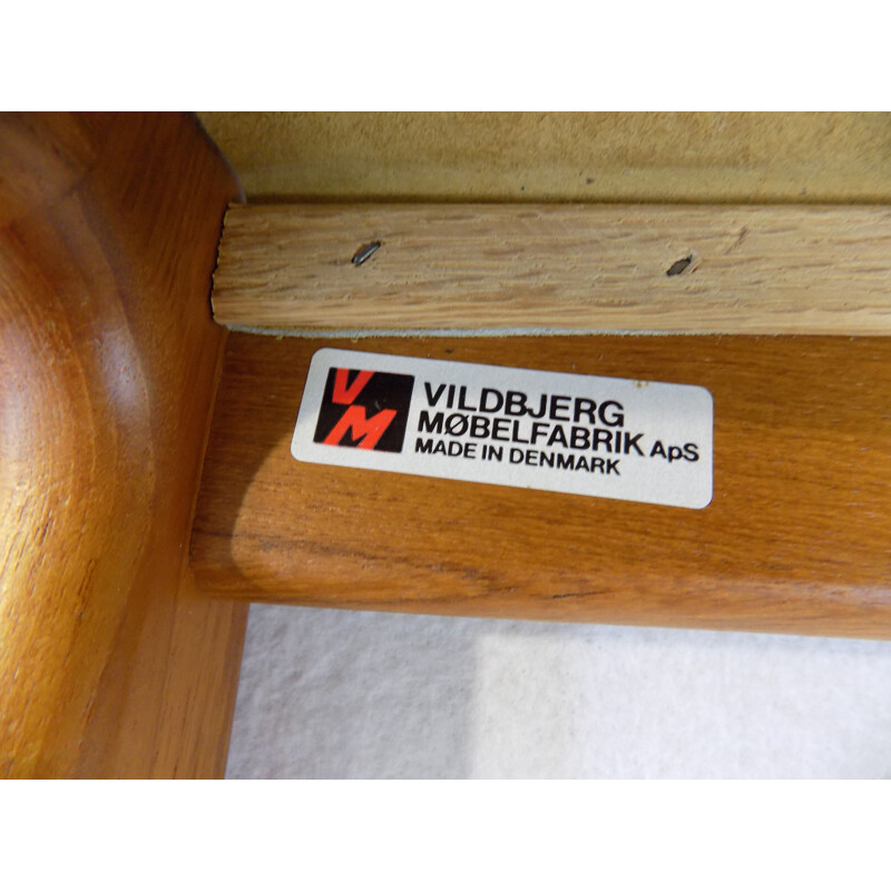 Vintage teak side table with newspaper compartment