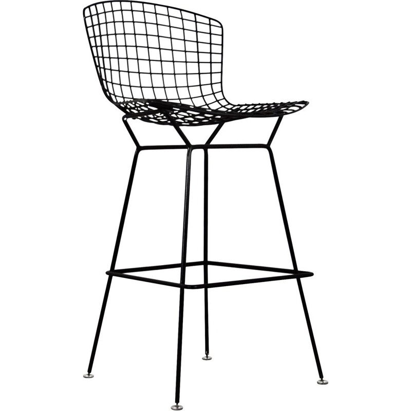 Vintage metal bar stool by Harry Bertoia for Knoll Inc, 1970