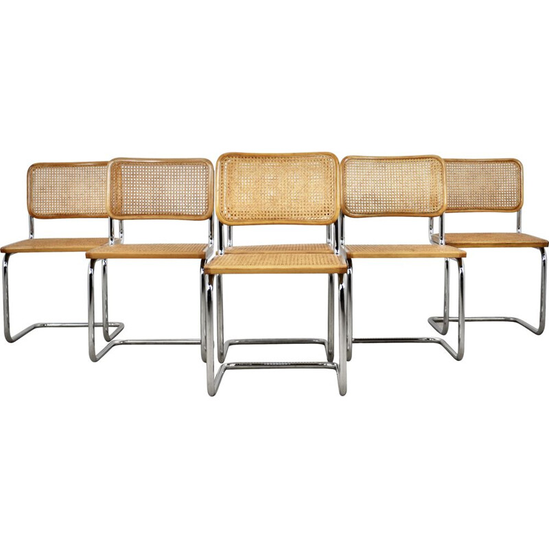 Set of 6 vintage chairs by Marcel Breuer