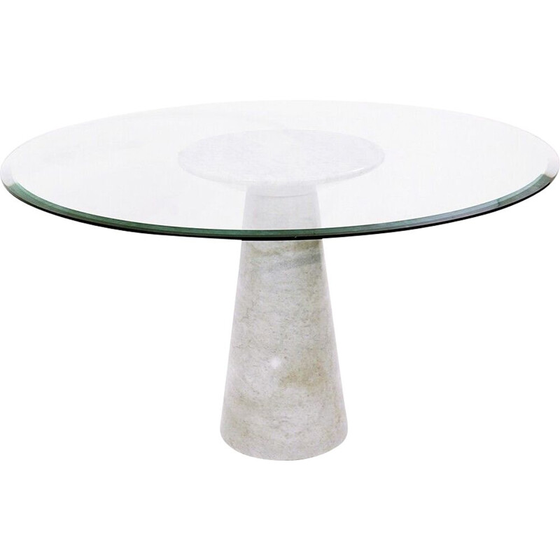 Vintage marble and glass table