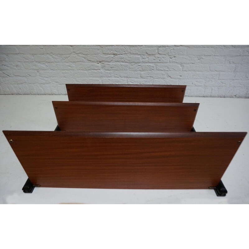 Vintage teak wall shelf by Louis van Teeffelen for Wébe, 1958