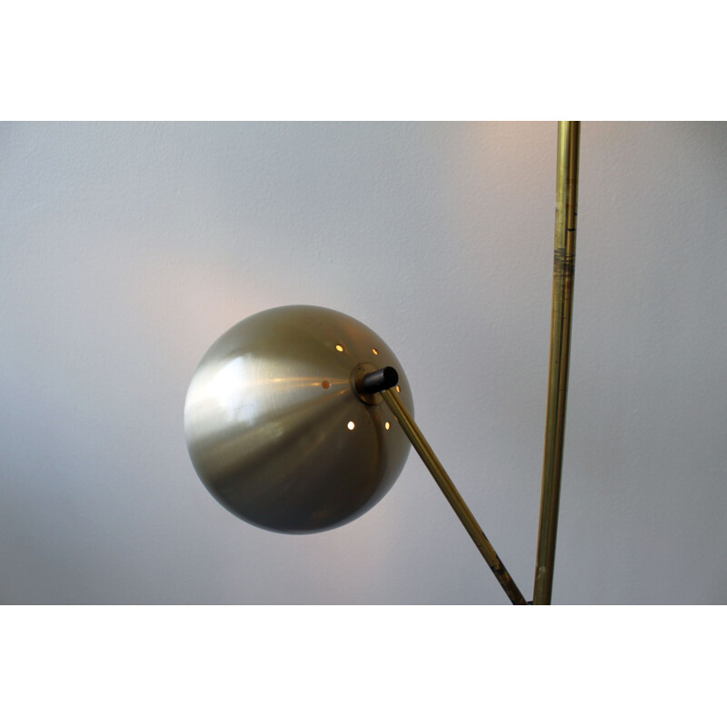 Vintage Herda floor lamp with 2 globes, 1946