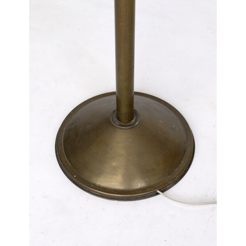 French Art Deco brass vintage uplighter floor lamp