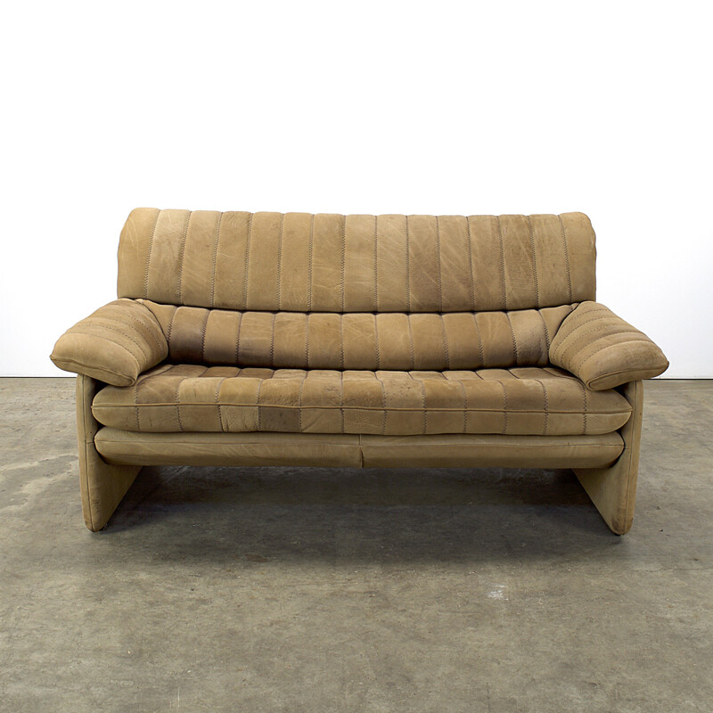DS-85 De Sede double seat sofa in leather - 1960s
