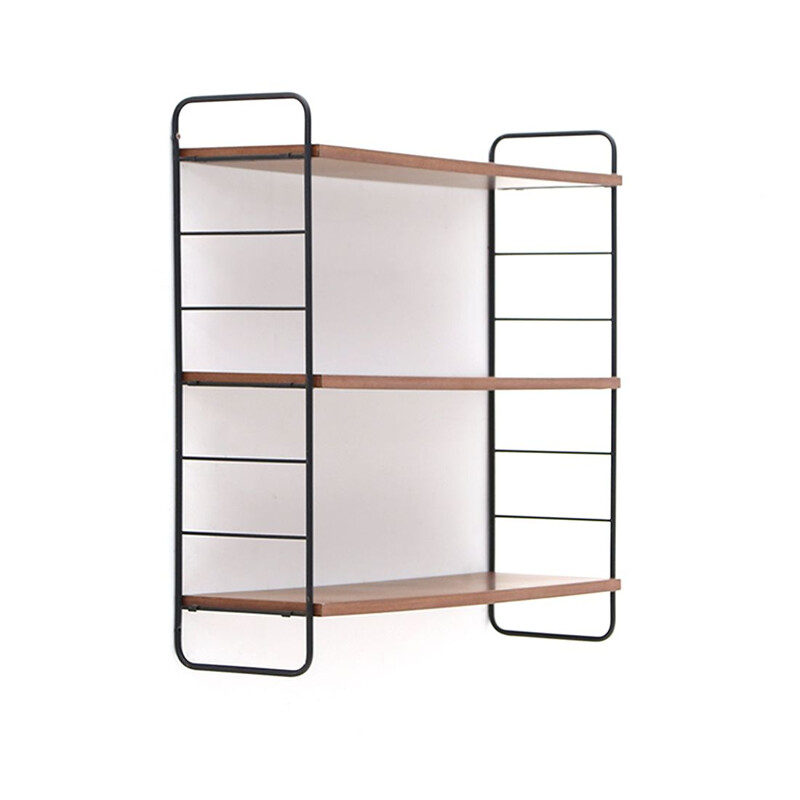 Vintage hanging bookcase with three shelves, 1960s