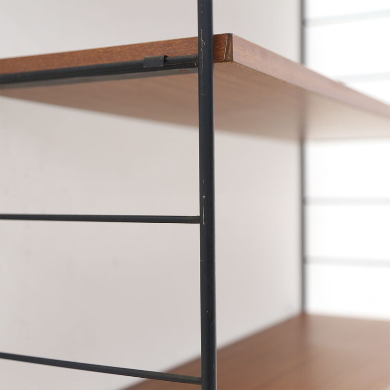 Vintage hanging bookcase with three shelves, 1960s