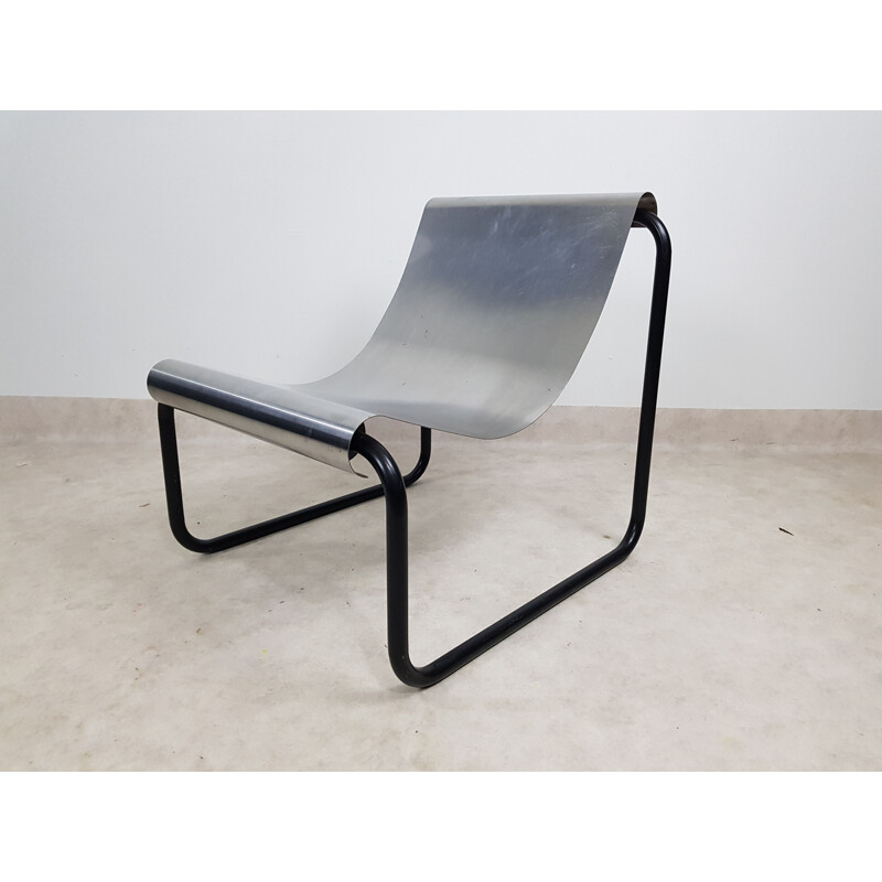 Vintage stainless steel armchair by Patrick Gingembre, 1970s