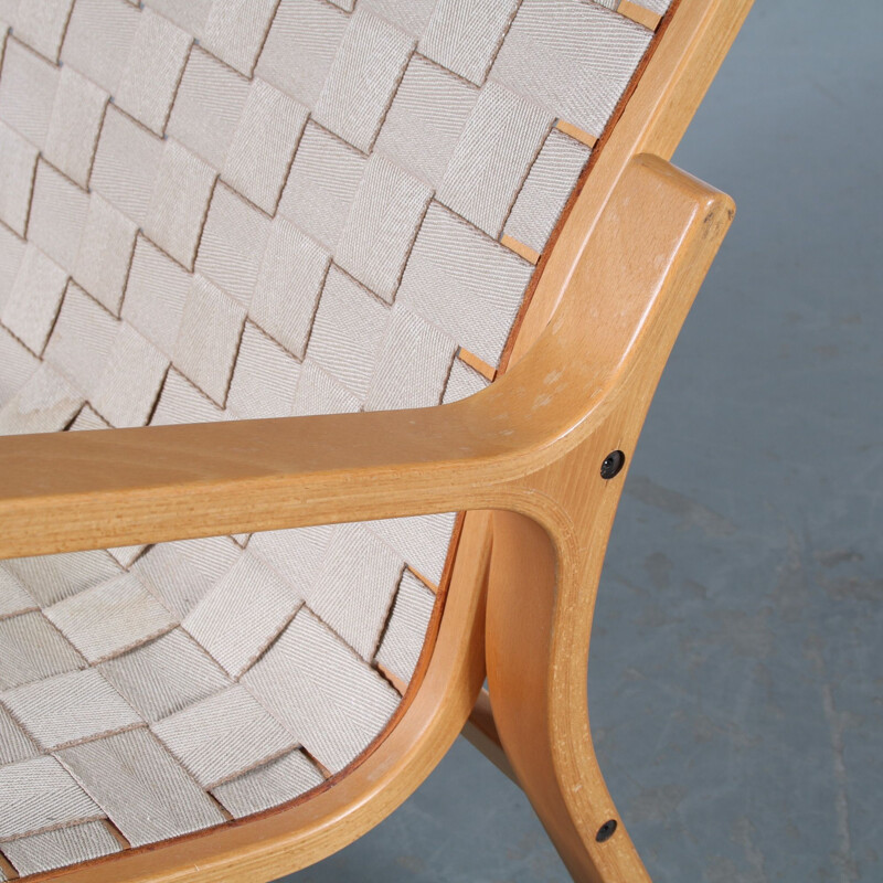 Mid century armchair and ottomane by Finn Ostergaard for Skipper, Denmark 1970s