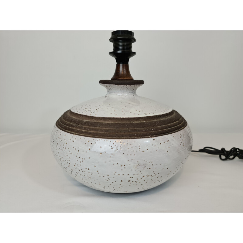 Vintage glazed ceramic lamp, 1970