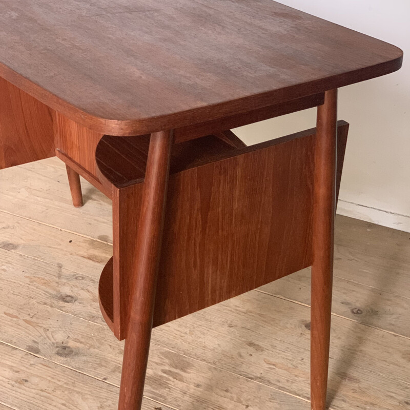 Scandinavian vintage teak desk by Gunnar Nielsen Tibergaard