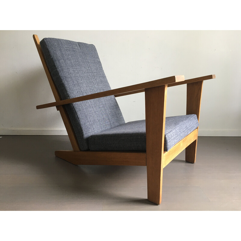 Dutch vintage modernist armchair, 1940s
