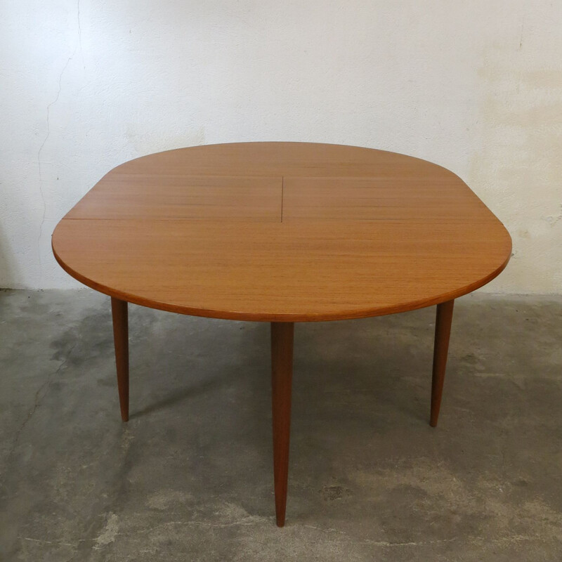 Vintage teak table with extensions, 1960
