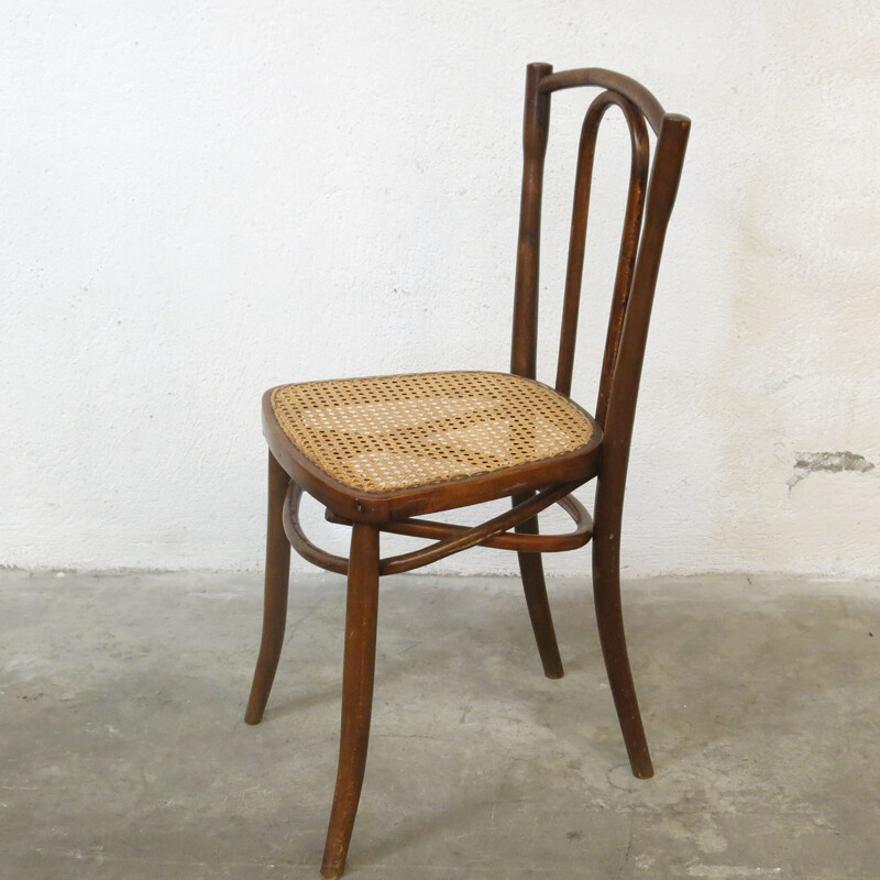 Set of 4 vintage bistro chairs by Thonet, 1920