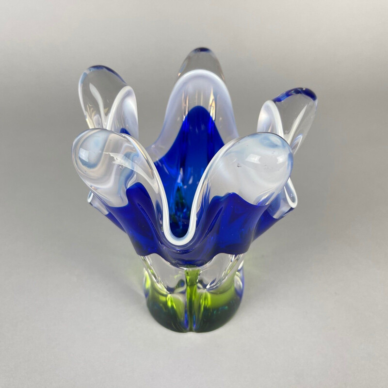 Vintage-Vase aus Kunstglas von Josef Hospodka für Chribska Glassworks, 1960