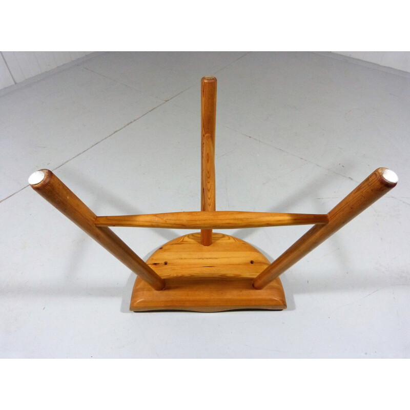 Tabouret vintage tripode en pin par Arne Hovmand Olsen, Danemark 1960