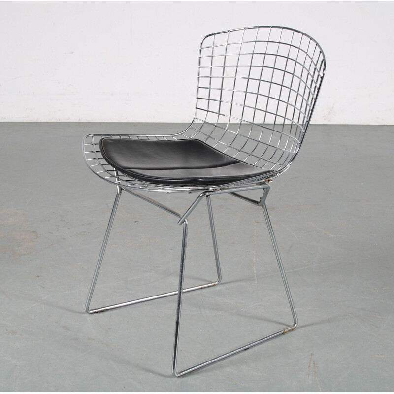 Set of 4 vintage dining chairs by Harry Bertoia for Knoll, USA 1970