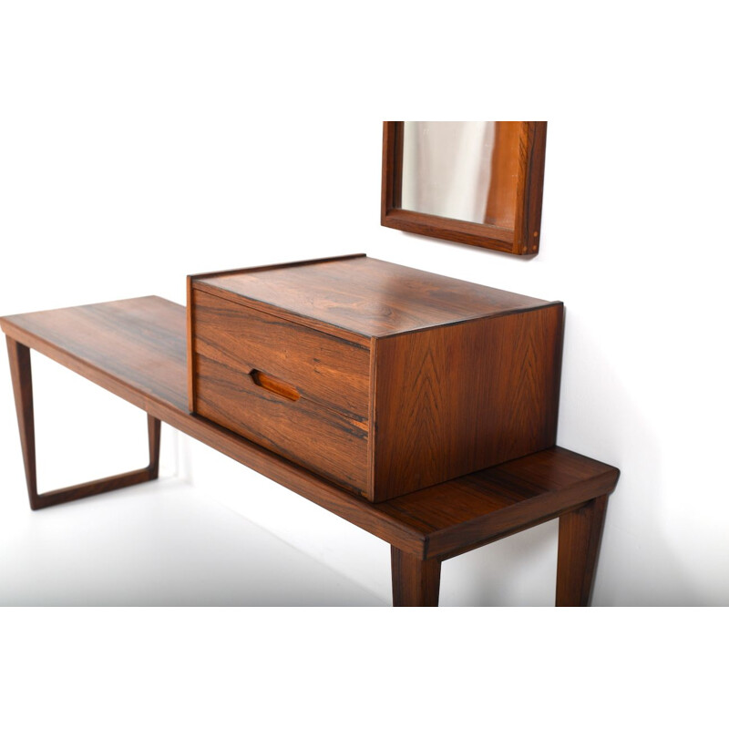 Vintage rosewood entrance hall set by Kai Kristiansen for Aksel Kjersgaard, 1950s