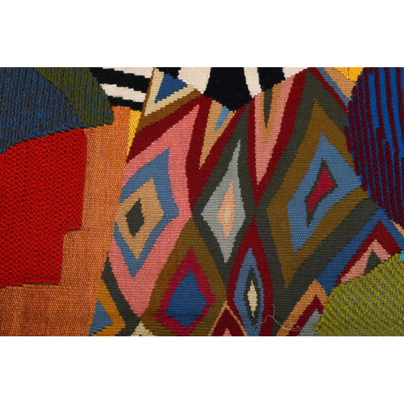 Tapis mural d'art danois vintage en laine, 1950