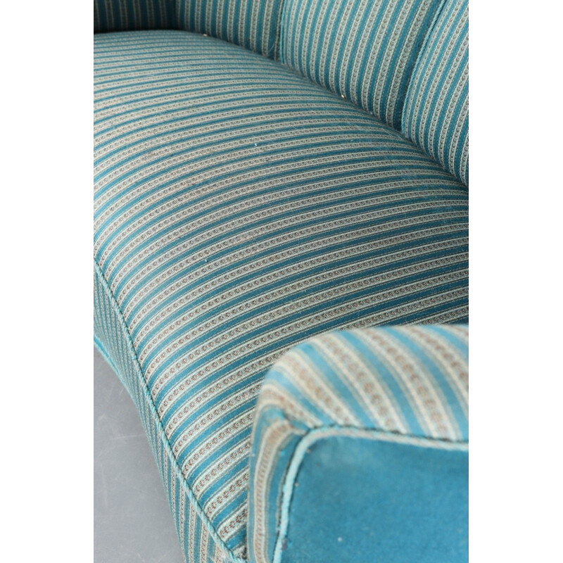 Danish vintage banana sofa in fabric